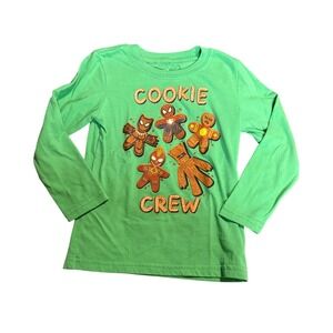 Marvel‎ Avengers Hero Christmas Cookie Long Sleeve Crew Neck Shirt 5T Toddler